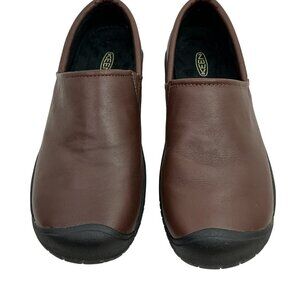 Keen Utility PTC Slip-On ll Leather Clogs Work Shoes Womens 10 Brown